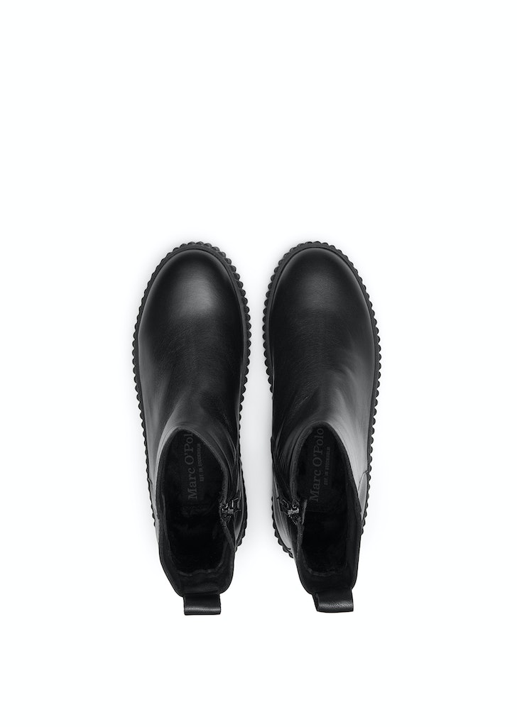 MARC O'POLO - STIEFELETTE / FLAT HEEL BOOTIE / LEATHER