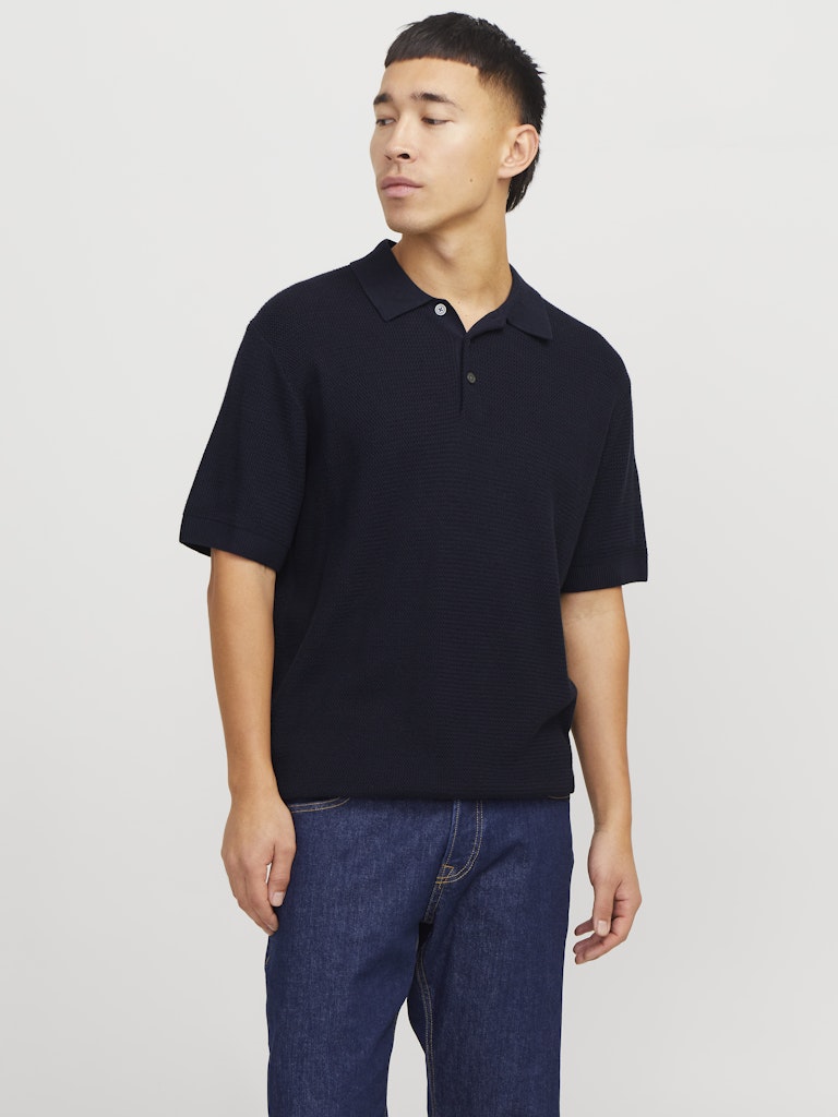 JACK & JONES - STRICK-POLOSHIRT