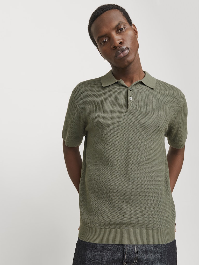 JACK & JONES - STRICK-POLOSHIRT