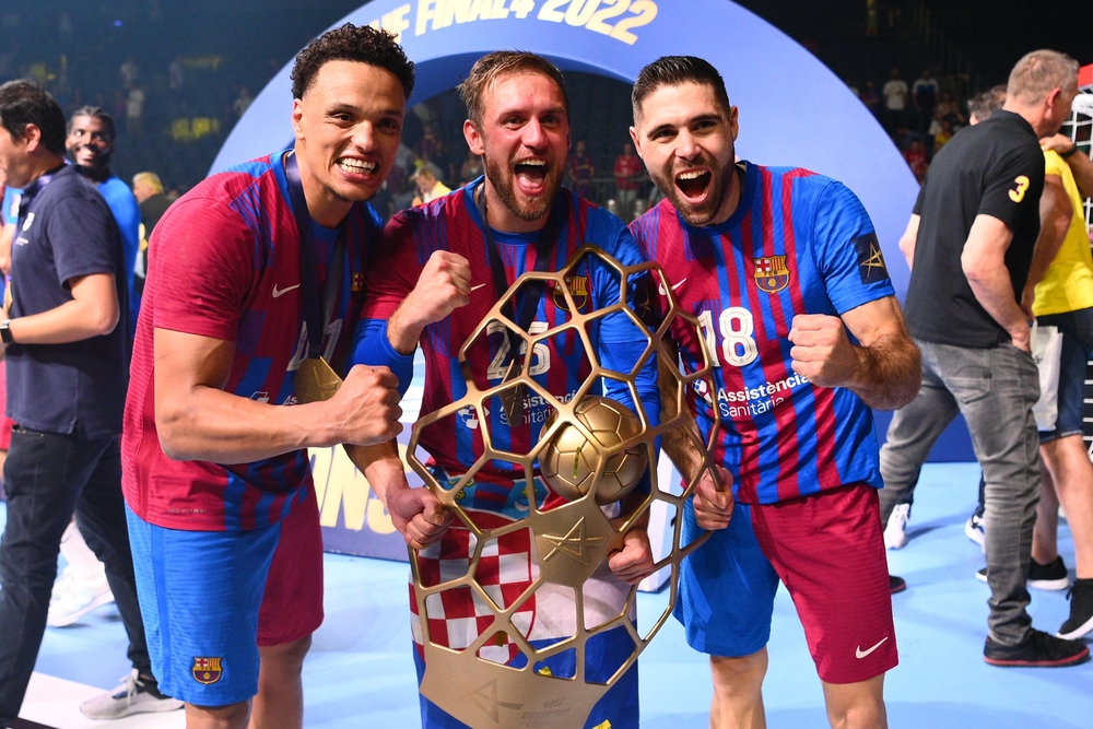 Imagen de la celebración del Barcelona de la Champions League conseguida en 2022. / Vitalii Vitleo, ID de la foto: 2169859321