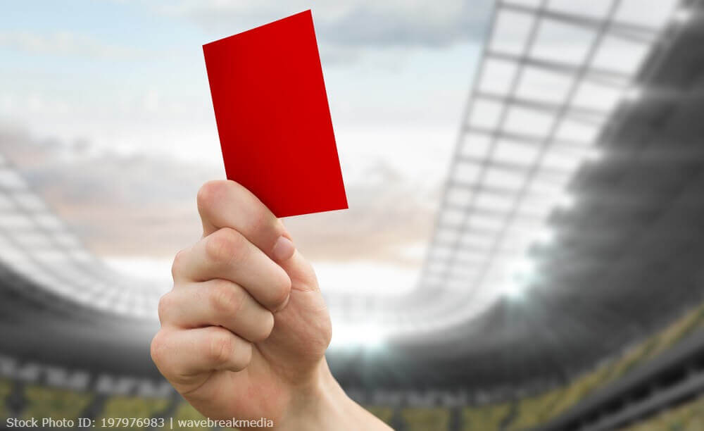 Apuestas a tarjetas rojas en futbol en William Hill