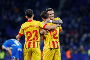 Barcelona, ,Jan,7:,Girona,Players,Celebrate,A,Goal,At