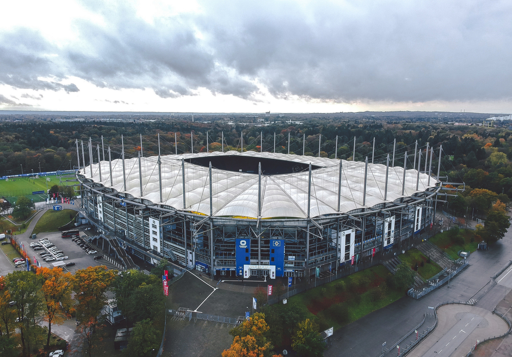 Hamburg,/,Germany, ,October,2019:,Autumn,At,Volksparkstadion.,Aerial