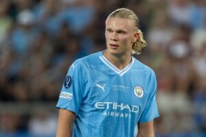Athens,,Greece, ,August,16,2023:,Player,Of,Manchester,City,Erling