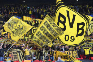 London,,Uk, ,September,13,,2017:,Borussia,Fans,Pictured,With