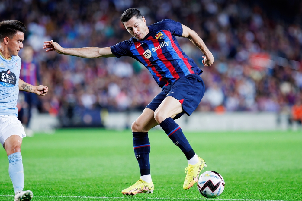 Barcelona, ,Oct,9:,Lewandowski,In,Action,During,The,Laliga