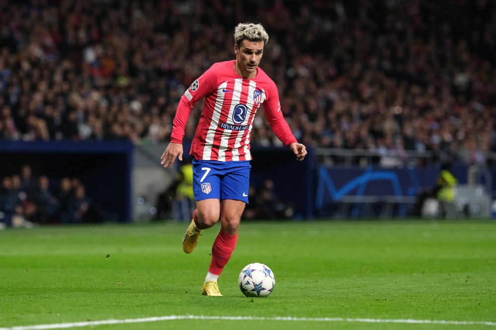 Antoine,Griezmann,Of,Atletico,De,Madrid,During,The,Uefa,Champions