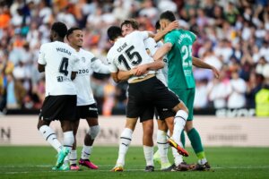 Valencia,Players,Celebrates,Victory,After,The,Laliga,Santander,Match,Between