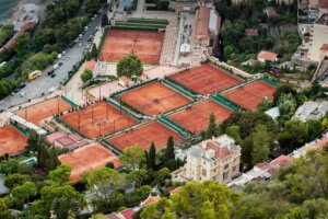 Monaco,,Monte,Carlo,,30,September,2022, ,Empty,Tennis,Courts