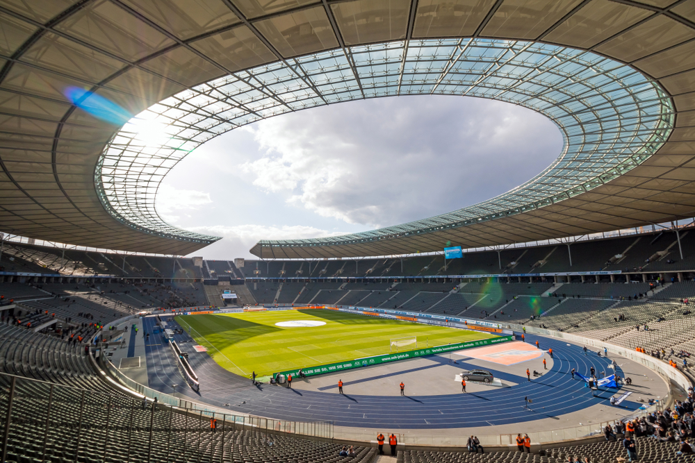 Berlin,,Germany, ,23,April,,2016:,Empty,Stadium,(olympiastadion,In