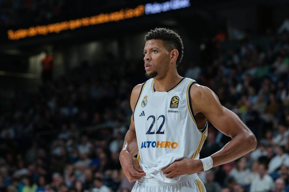 Edy,Tavares,Of,Real,Madrid,During,The,Turkish,Airlines,Euroleague