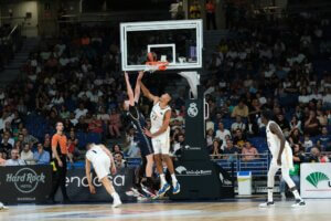 Edy,Tavares,Of,Real,Madrid,During,Acb,League,Match,Between