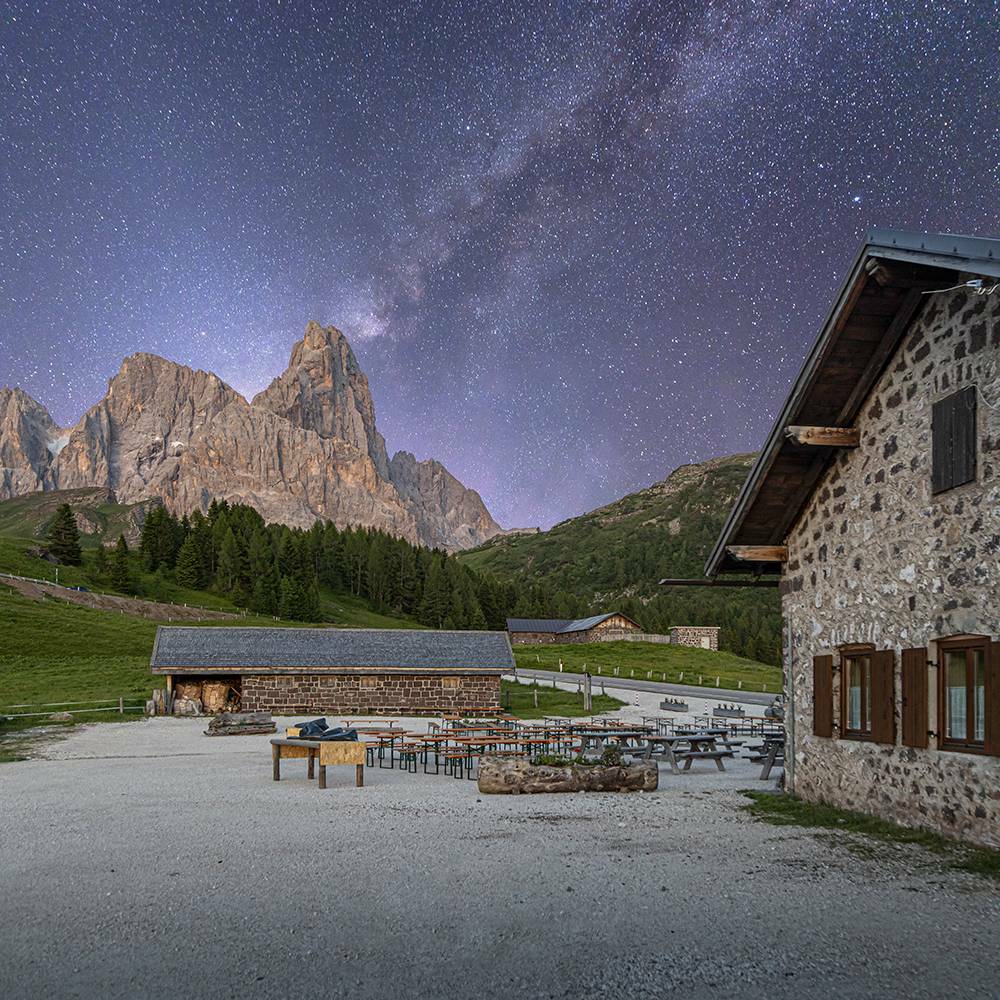 Sotto il cielo di Malga Rolle: dal latte alla Via Lattea