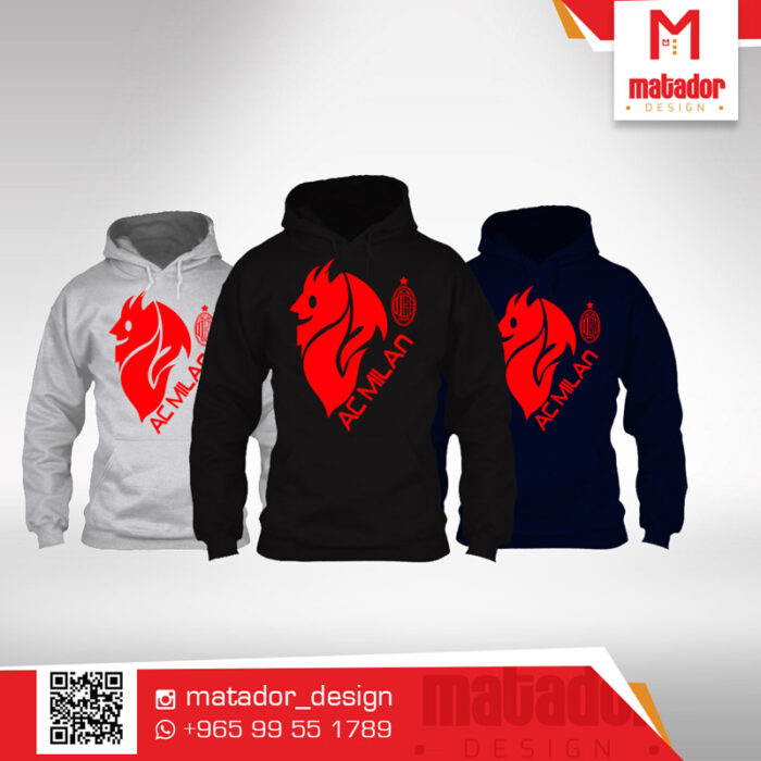 Ac Milan devil's logo hoodie