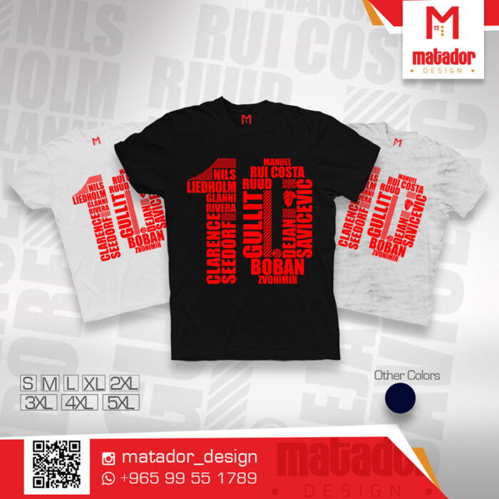 Ac Milan number 10 legends T-shirt