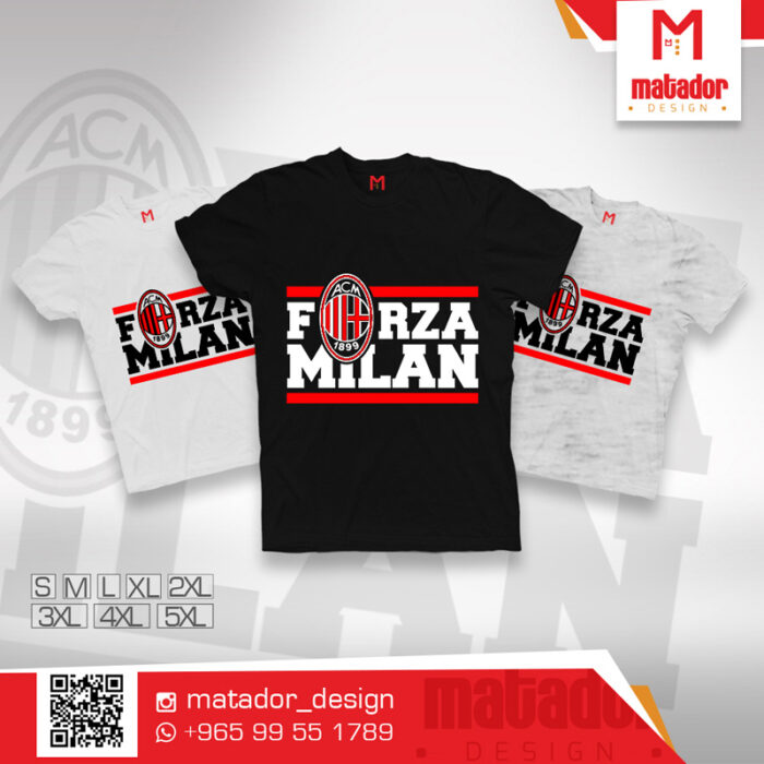 Ac Milan forza milan red stripes T-shirt
