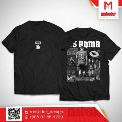 AS Roma Black and White Edition T-shirt