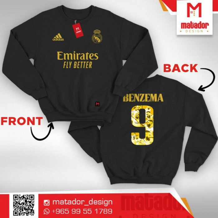 Real Madrid Benzema 9 ballon D'or edition Sweater