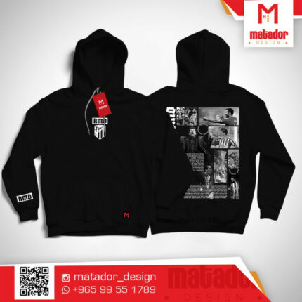 Atletico Madrid Black and White Edition Hoodie