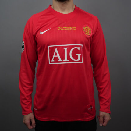 Manchester United Home Long Sleeve Jersey 2007/2008