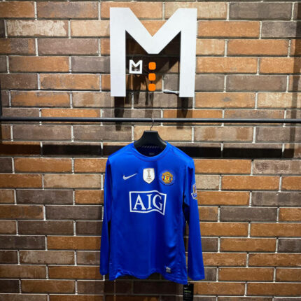 Manchester United Away Blue Long Sleeve Jersey 2007/2008