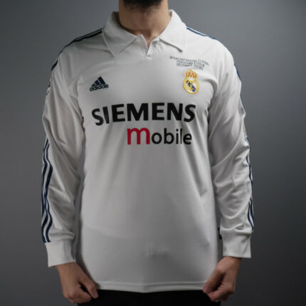Real Madrid Home Final Intercontinental long Sleeve Jersey 2002