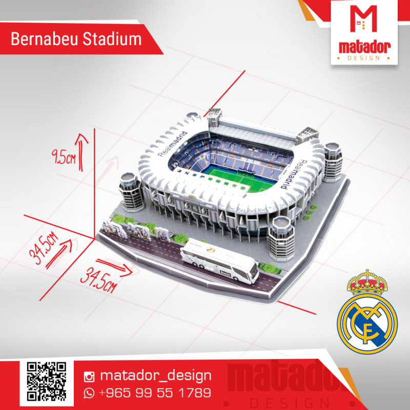 Official Real Madrid Estadio Santiago Bernabeu Stadium 3D Puzzle
