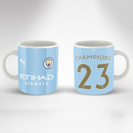 Machester City Home Name and number Mug 23/24 (Champions Edition)