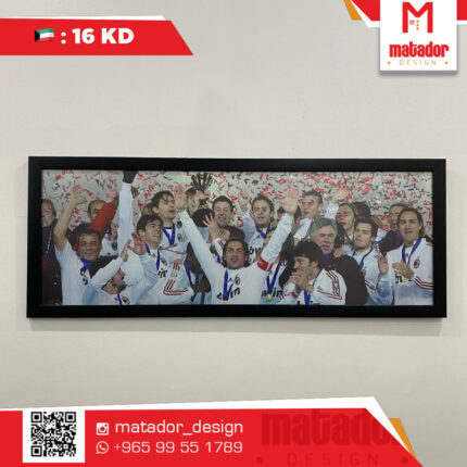 AC Milan Maldini Team Winnirs Celebration Framed panel