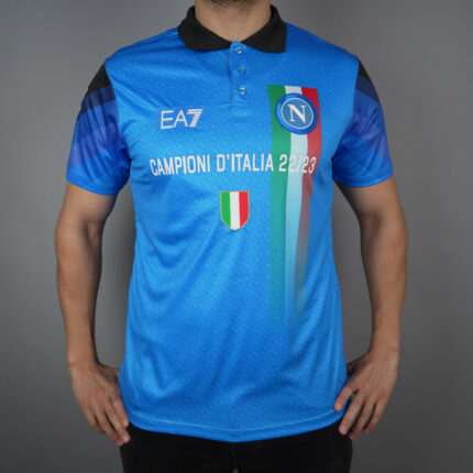Napoli Serie A Champion Edition Blue Polo Edition Jersey 2023/2024