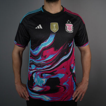 Argentina Unofficial Black Light blue and purple Jersey 22/23