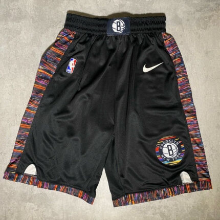 Brooklyn Nets Black Stripes NBA Shorts