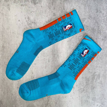 NBA Light Blue and Orange striped Socks