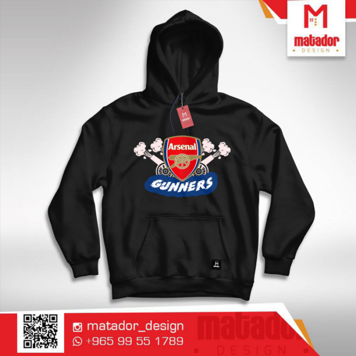 Arsenal Logo With A Cannon Hoodie