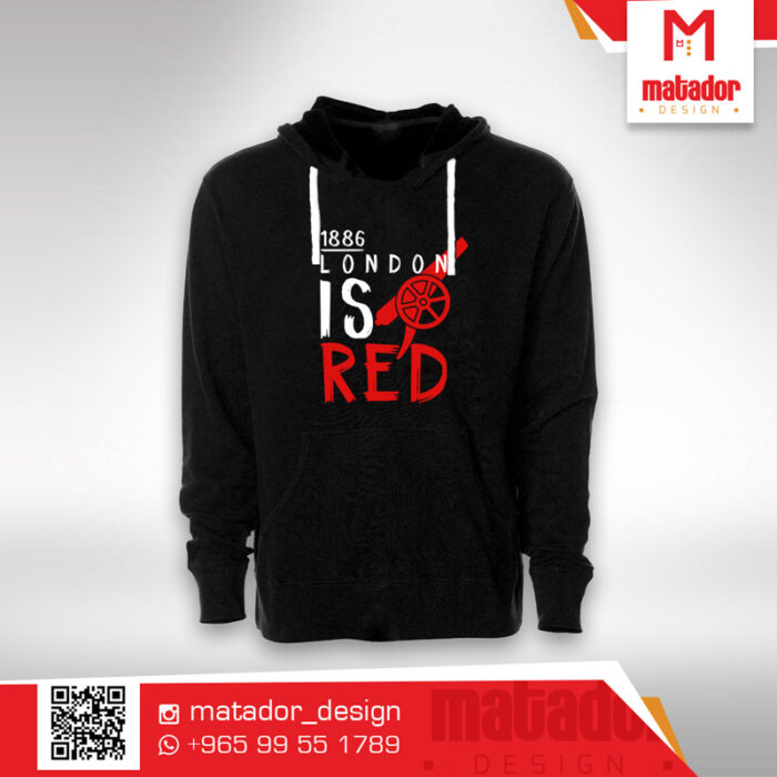 Arsenal London Is Red With Logo Hoodie