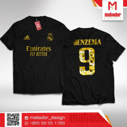Real Madrid Benzema 9 ballon D'or edition T-shirt
