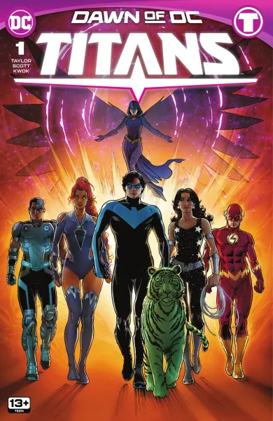 Read collections Titans (2023) comic books online in PDF for free by Tom Taylor, illustrated by Nicola Scott and Annette Kwok. Enjoy best free stories now.