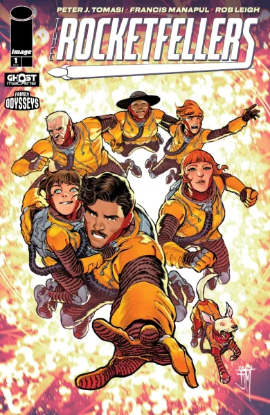 Read collections The Rocketfellers (2024) comic books online in PDF for free by Francis Manapul, illustrated by Francis Manapul and Peter Tomasi. Enjoy best free stories now.