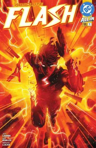 Read collections Absolute Flash (2025) comic books online in PDF for free by Jeff Lemire, illustrated by Nick Robles and Adriano Lucas. Enjoy best free stories now.