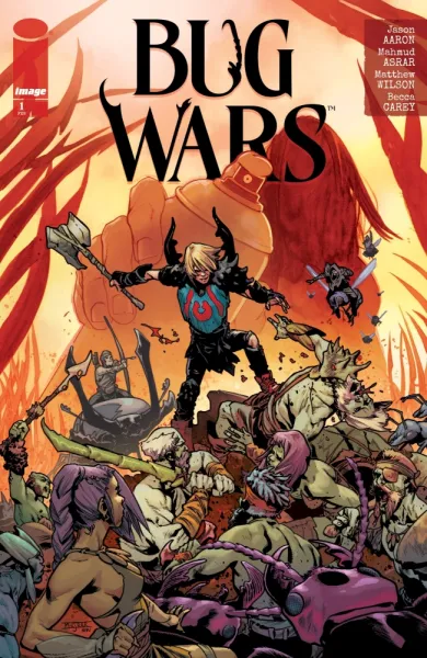 Read collections Bug Wars (2025) comic books online in PDF for free by Jason Aaron, illustrated by Mahmud Asrar and Matthew Wilson. Enjoy best free stories now.