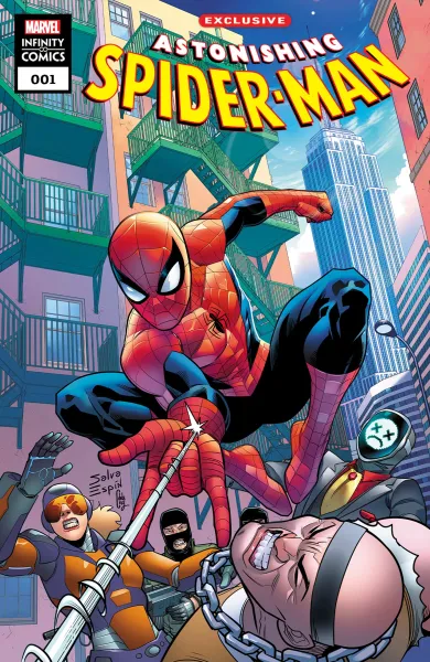 Read collections Astonishing Spider-Man: Infinity Comic (2024) comic books online in PDF for free by Scott Aukerman, illustrated by Salvador Espin and Ceci de la Cruz. Enjoy best free stories now.
