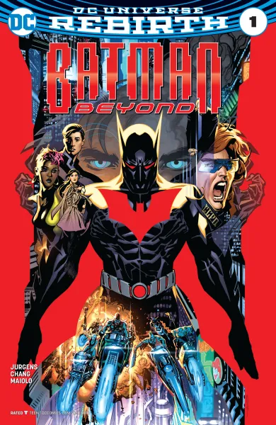 Read collections Batman Beyond (2016) comic books online in PDF for free by Dan Jurgens, illustrated by Bernard Chang. Enjoy best free stories now.