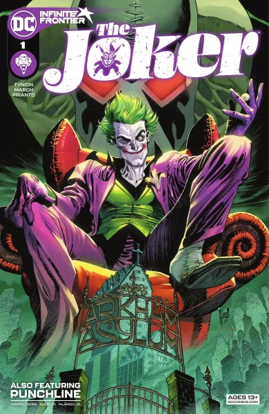 Read collections The Joker (2021) comic books online in PDF for free by Sam Johns, illustrated by Guillem March and Mirka Andolfo. Enjoy best free stories now.
