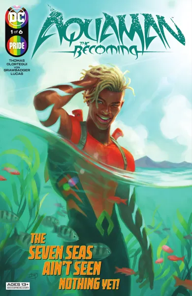Read collections Aquaman: The Becoming (2021) comic books online in PDF for free by Brandon Thomas, illustrated by Diego Olortegui and Skylar Patridge and Daniel Sampere and Scott Koblish. Enjoy best free stories now.