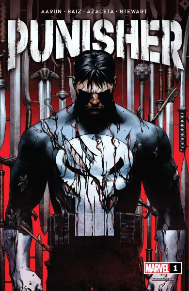 Read collections Punisher (2022) comic books online in PDF for free by Jason Aaron, illustrated by Jesus Saiz. Enjoy best free stories now.