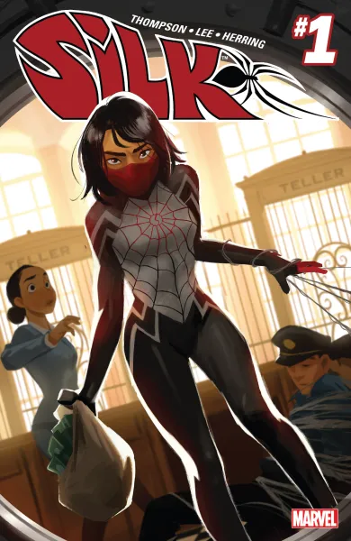 Read collections Silk (2016) comic books online in PDF for free by Robbie Thompson, illustrated by Stacey Lee. Enjoy best free stories now.