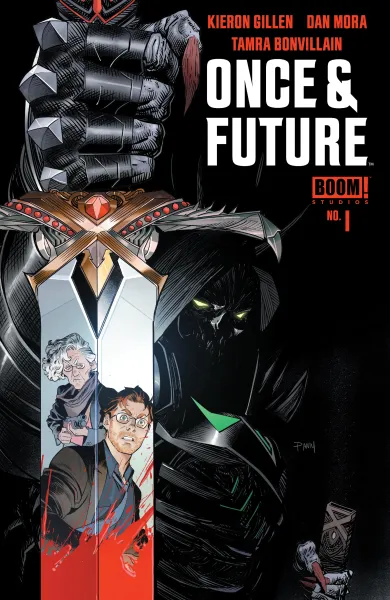 Read collections Once And Future (2019) comic books online in PDF for free by Kieron Gillen, illustrated by Dan Mora. Enjoy best free stories now.