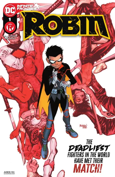 Read collections Robin (2021) comic books online in PDF for free by Joshua Williamson, illustrated by Gleb Melnikov. Enjoy best free stories now.