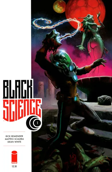 Read collections Black Science (2013) comic books online in PDF for free by Rick Remender, illustrated by Matteo Scalera. Enjoy best free stories now.