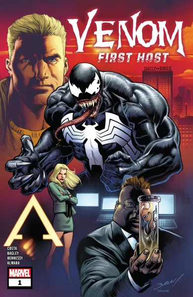 Read collections Venom: First Host (2018) comic books online in PDF for free by Mike Costa, illustrated by Mark Bagley. Enjoy best free stories now.